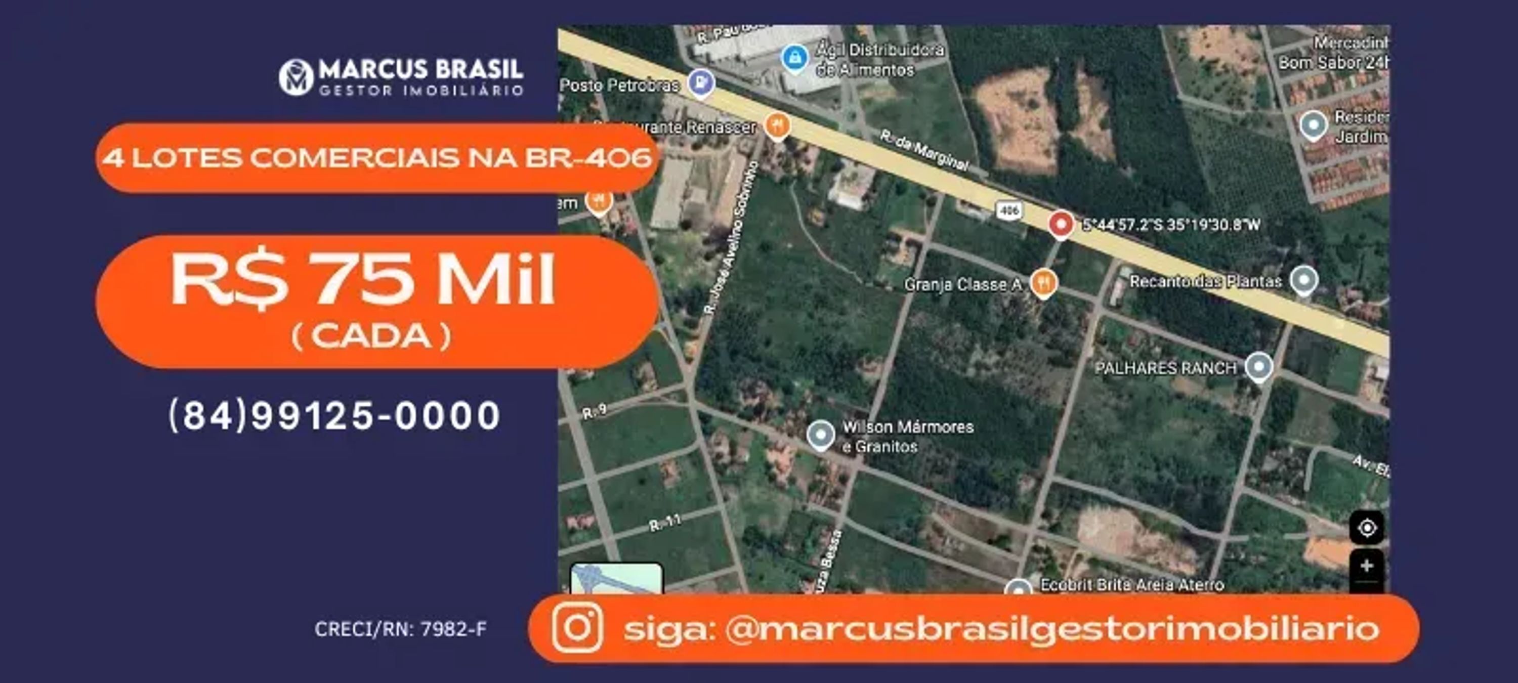 Foto do imóvel Imóvel para venda possui 3200 metros quadrados em Guajiru - São Gonçalo do Amarante - RN