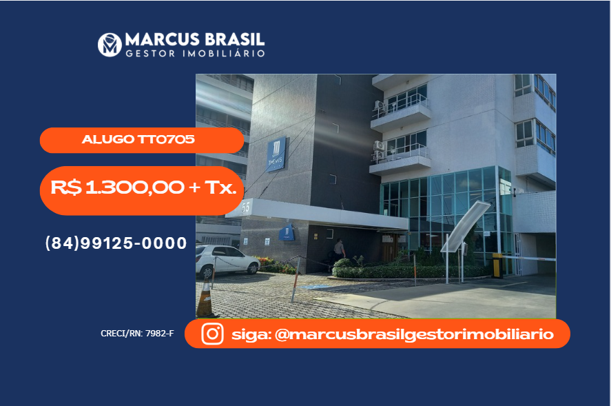 Foto do imóvel Sala no Ed. Themis Tower com 34 m2 em Lagoa Nova - Natal - RN - R$1.200,00 + Txs