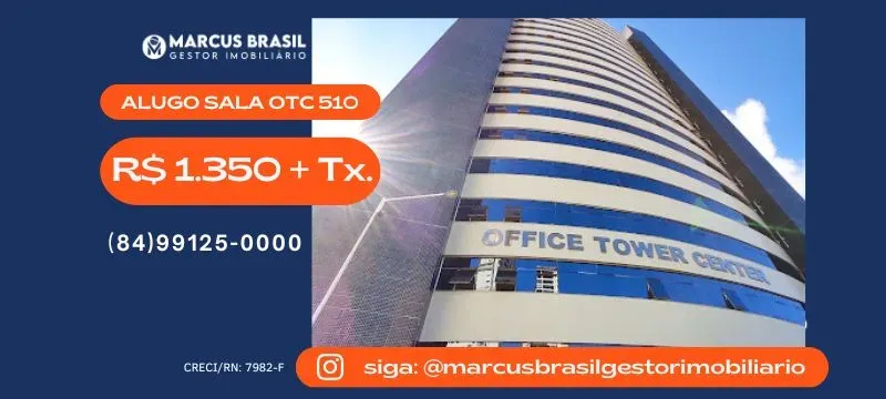 Foto do imóvel Sala comercial para alugar no OTC - Office Tower Center – Candelária – Natal/RN R$1.000