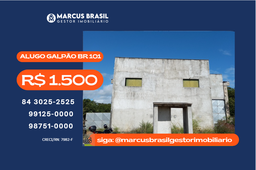 Foto do imóvel Alugo Galpões na BR 101, Km 118 - R$ 1.000/cada - São José de Mipibu - RN